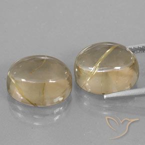 13.34克拉天然金红石石英，椭圆形，透明