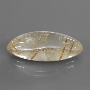 10.87克拉天然黄色金红石石英，马眼形，23.3×8.8毫米，透明
