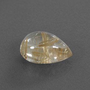 4.02克拉天然黄色金红石石英，透明，12.8×9.1毫米，透明/半透明