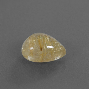 2.35克拉天然黄色金红石石英，透明，10×7.1毫米，透明/半透明