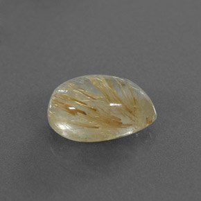 3.53克拉天然黄色金红石石英，透明，11.7×8毫米，透明/半透明