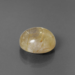 6.00克拉天然黄色金红石石英，透明，12.1×10.1毫米，透明/半透明