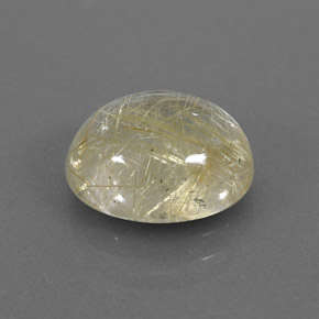 3.92克拉天然黄色金红石石英，透明，11.1×9.1毫米，透明/半透明