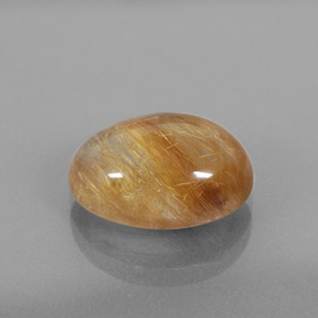 6.11克拉天然黄色金红石石英，透明，13.8×10毫米，透明/半透明