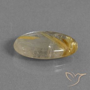 11.13克拉天然金红石石英，椭圆形，透明