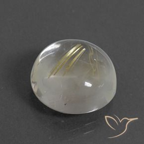 9.47克拉天然金红石石英，圆形的，透明
