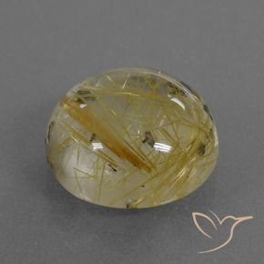 8.90克拉天然金红石石英，圆形的，透明