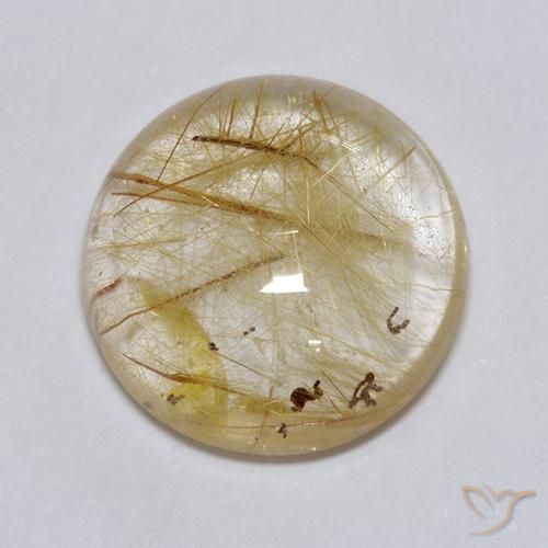 7.49ct 天然 非常浅的金棕色 金红石石英, 圆形的, 透明