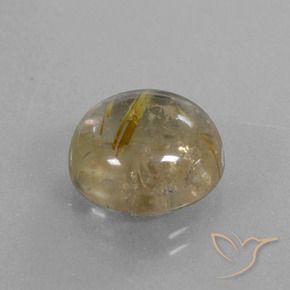8.48克拉天然金红石石英，圆形的，透明