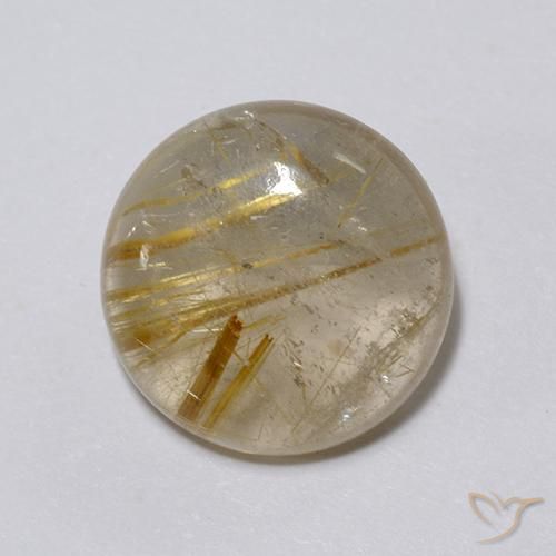 6.24ct 天然 非常浅的金棕色 金红石石英, 圆形的, 透明