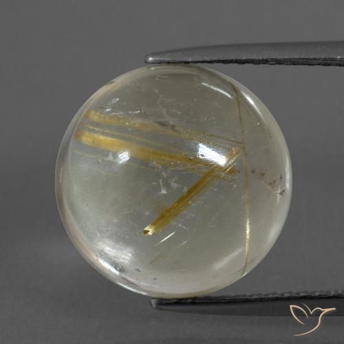 8.60ct 天然 非常浅的金棕色 金红石石英, 圆形的, 透明