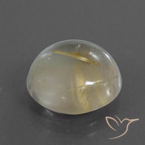 8.60克拉天然金红石石英，圆形的，透明