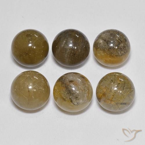 21.41克拉天然金红石石英，球形，半透明