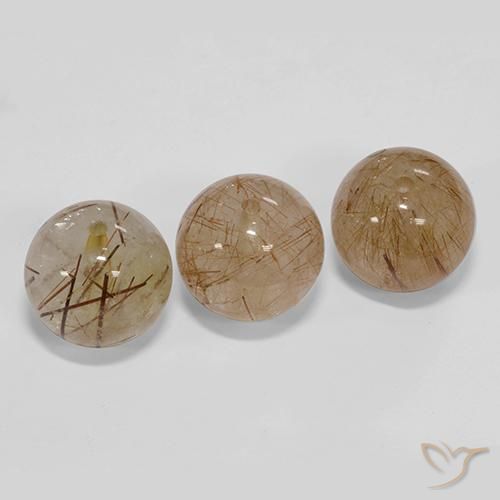 25.54克拉天然金红石石英，球形，透明