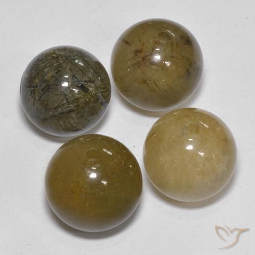 17.91克拉天然金红石石英，球形，半透明