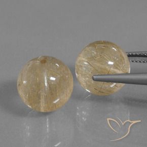 23.25克拉天然金红石石英，球形，透明