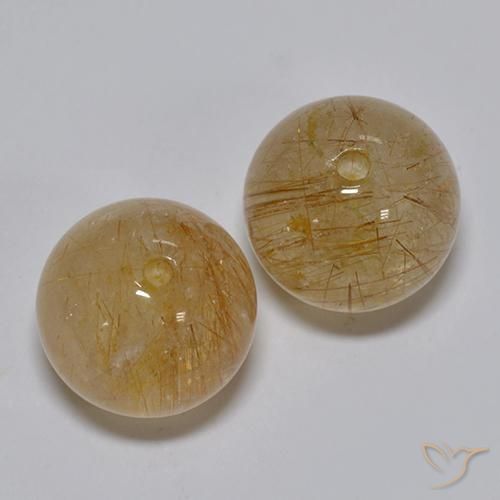 10.76克拉天然金红石石英，球形，透明