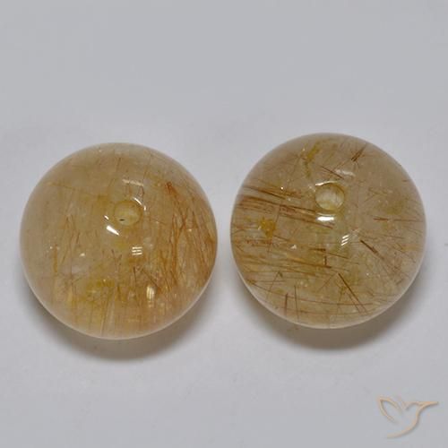 10.76克拉天然金红石石英，球形，透明