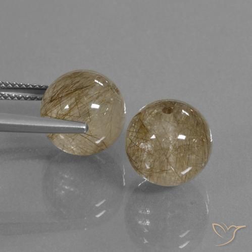 15.89克拉天然金红石石英，球形，透明