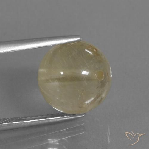 10.33ct 天然 淡黄色 金红石石英, 球形, 透明