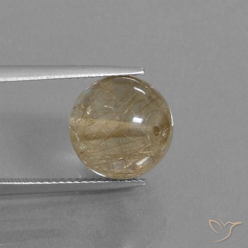 10.50ct 天然 非常浅的金棕色 金红石石英, 球形, 透明