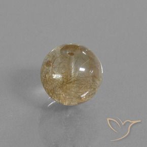 10.50克拉天然金红石石英，球形，透明