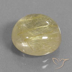 8.60克拉天然金红石石英，圆形的，透明
