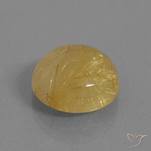 7.98克拉天然金红石石英，圆形的，透明