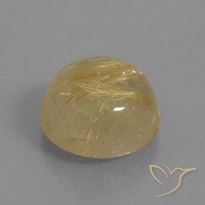 9.61克拉天然金红石石英，圆形的，透明