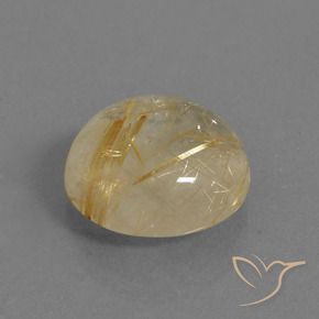 7.79克拉天然金红石石英，圆形的，透明