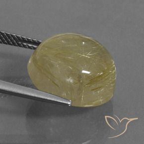 11.66克拉天然金红石石英，圆形的，透明