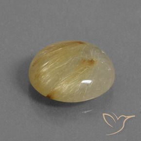 7.53克拉天然金红石石英，圆形的，透明