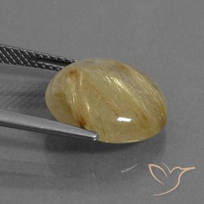 7.53克拉天然金红石石英，圆形的，透明
