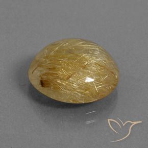 7.70克拉天然金红石石英，圆形的，透明