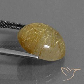 7.70克拉天然金红石石英，圆形的，透明