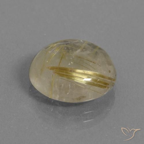 8.00克拉天然金红石石英，圆形的，透明