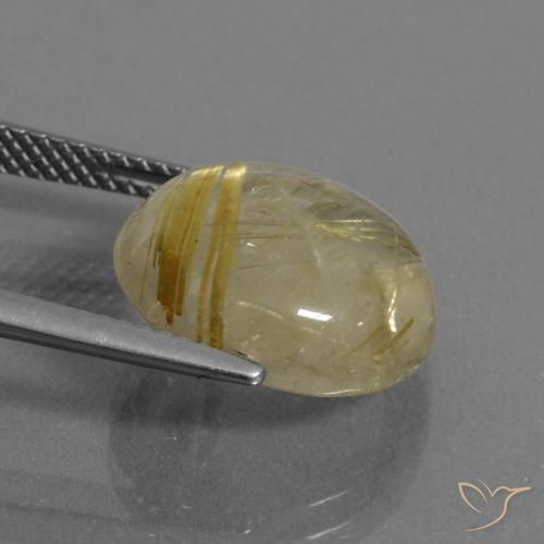 8.00克拉天然金红石石英，圆形的，透明