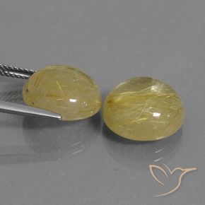 15.21克拉天然金红石石英，圆形的，透明