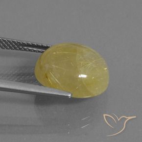8.01克拉天然金红石石英，圆形的，半透明
