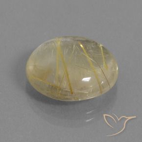 11.39克拉天然金红石石英，圆形的，透明