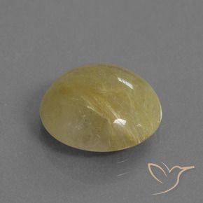 5.98克拉天然金红石石英，圆形的，半透明