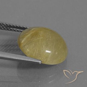 5.98克拉天然金红石石英，圆形的，半透明
