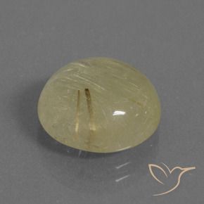 7.54克拉天然金红石石英，圆形的，透明