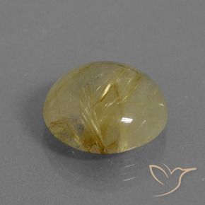 6.29克拉天然金红石石英，圆形的，透明
