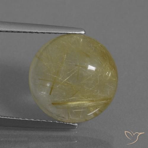 7.13ct 天然 托斯卡纳黄 金红石石英, 圆形的, 透明