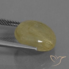 7.13克拉天然金红石石英，圆形的，透明