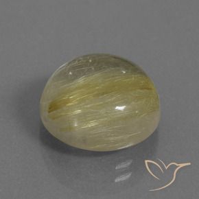 8.61克拉天然金红石石英，圆形的，透明