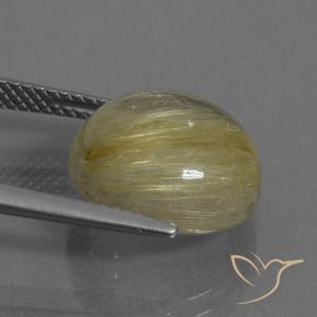 8.61克拉天然金红石石英，圆形的，透明