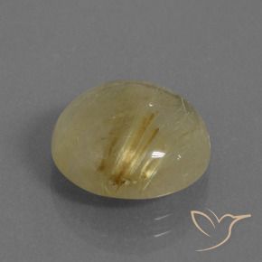 7.33克拉天然金红石石英，圆形的，透明