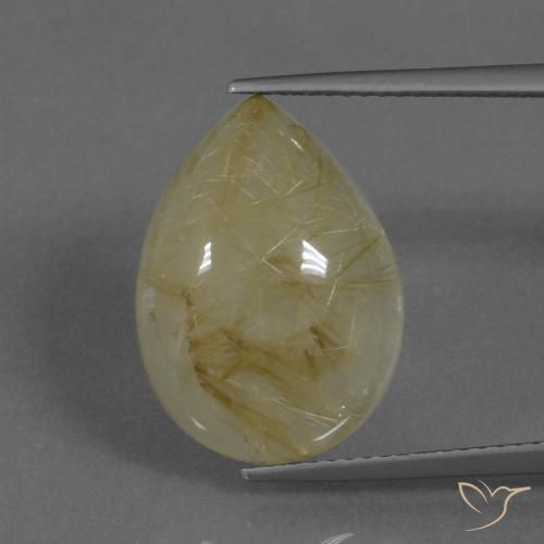 9.75ct 天然 托斯卡纳黄 金红石石英, 梨形, 半透明
